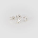 1ctw Moissanite Stud Earrings (0.5ct Each) • 925 Sterling Silver