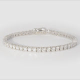 Sterling Silver Moissanite Tennis Bracelet, 3mm
