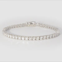 Sterling Silver Moissanite Tennis Bracelet, 3mm