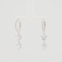 Double Drop Hoop Moissanite Earrings