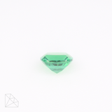 7x7mm cushion-cut hydrothermal lab-grown Colombian emerald, 1.31 carats, AAA grade, VVS2 clarity, rich green color, step cut, excellent polish and symmetry 1